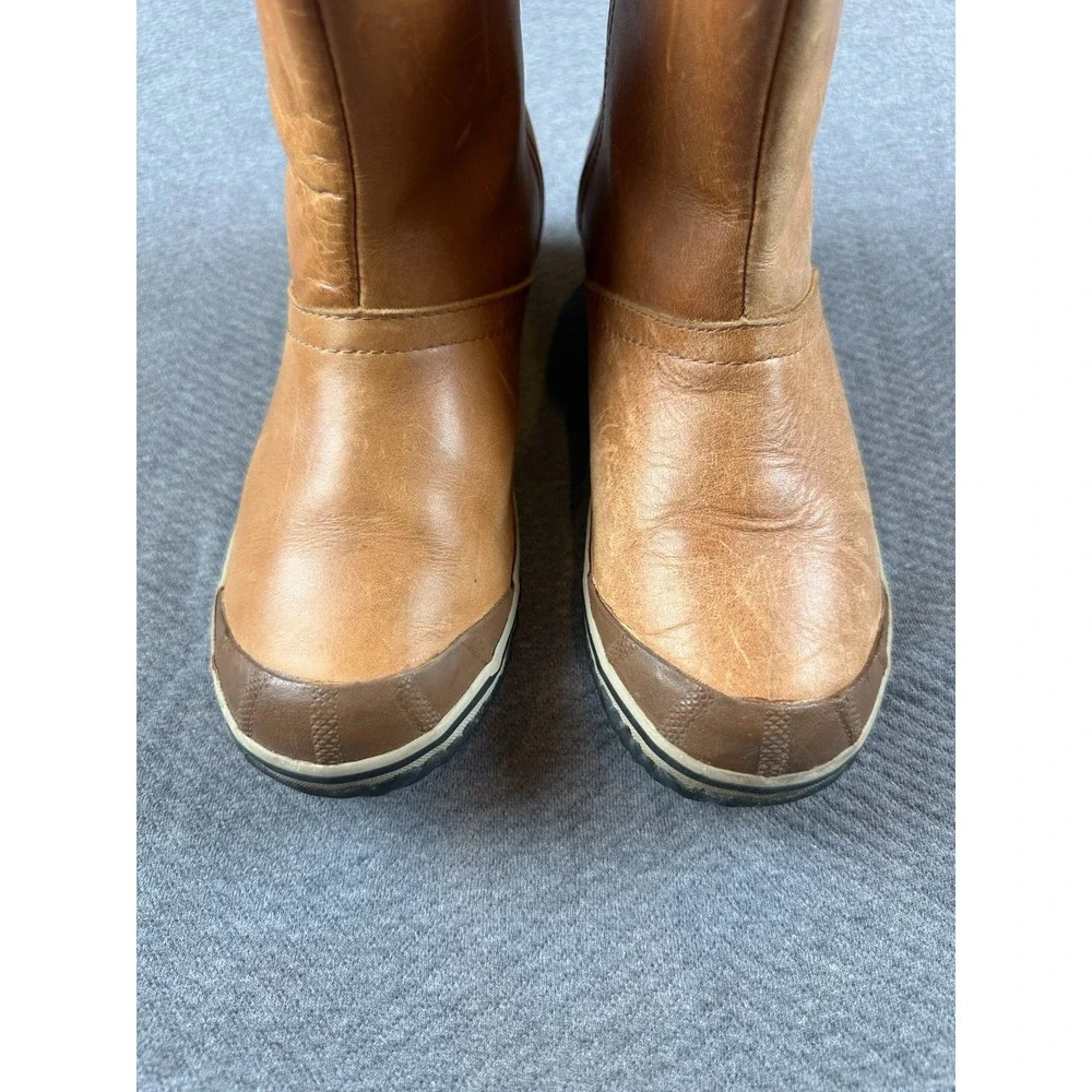 Sorel Addington Strap Boots Women's 7 Elk Brown Leather Waterproof NL2156-286